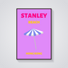 Preppy Stanley Beach Umbrella Poster