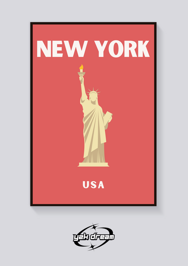 Preppy Statue of Liberty New York Poster
