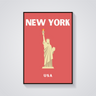 Preppy Statue of Liberty New York Poster