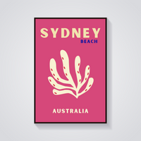 Preppy Sydney Beach Seaweed Poster — vista frontale