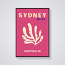 Preppy Sydney Beach Seaweed Poster