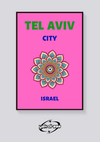 Preppy Tel Aviv Floral Poster — vista posteriore
