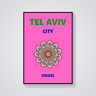 Preppy Tel Aviv Floral Poster