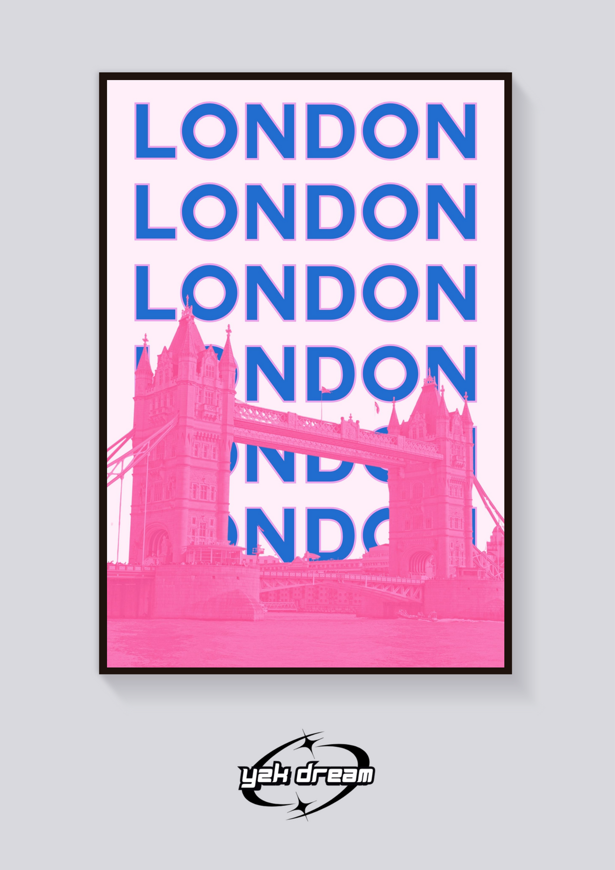 Preppy Tower Bridge London Poster — vista posteriore