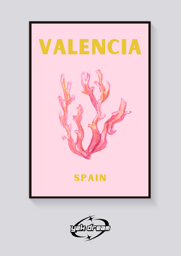 Preppy Valencia Coral Poster