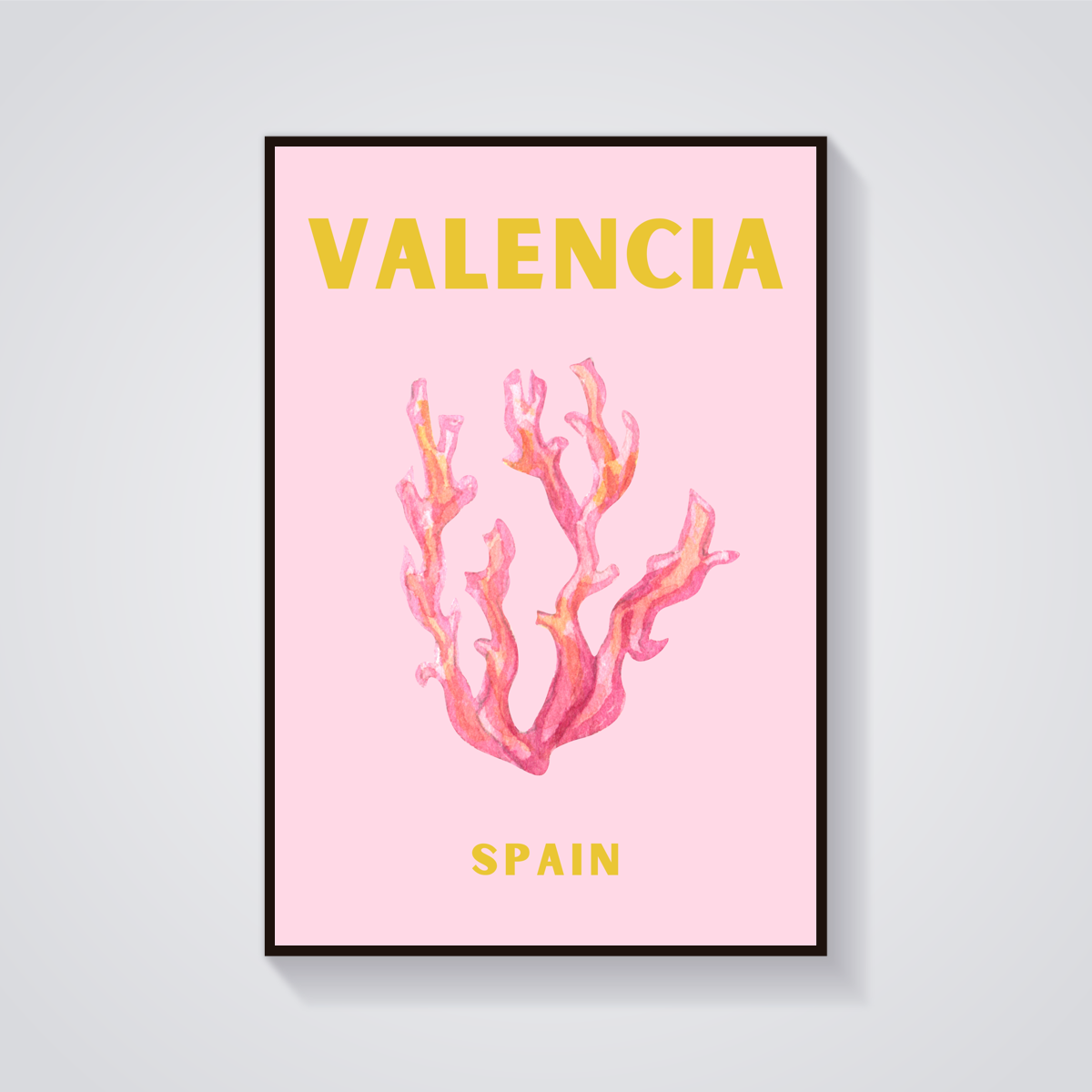 Preppy Valencia Coral Poster — vista frontale