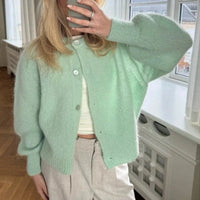 Preppy Y2K Womens Button Cardigan — in alternativa
