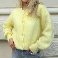 Preppy Y2K Womens Button Cardigan — vista frontale