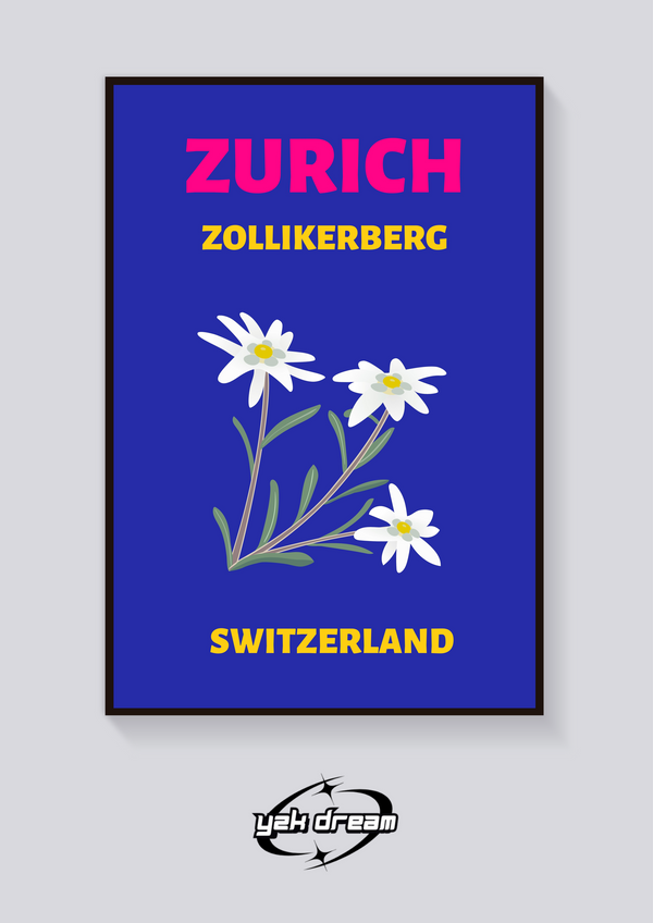 Preppy Zurich Edelweiss Poster