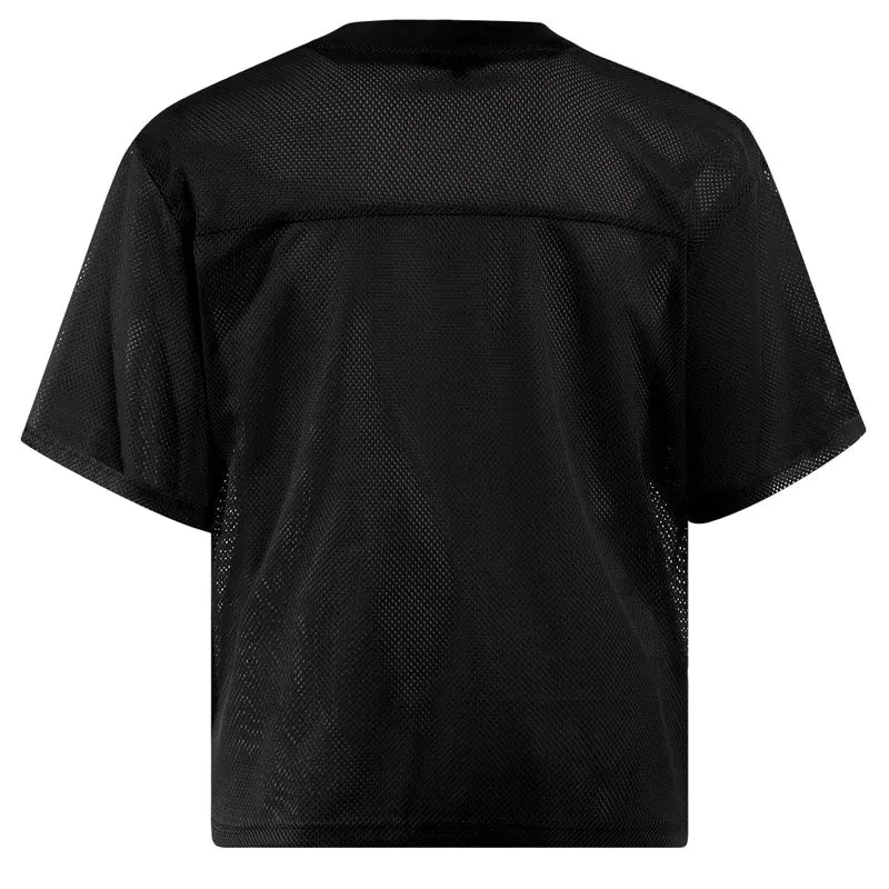 Printed Y2K "777" Mesh Jersey — dettaglio del tessuto