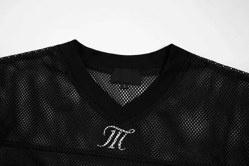 Printed Y2K "777" Mesh Jersey — dettaglio