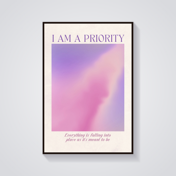 Priority Gradient Poster — vista frontale
