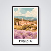 Provence Lavender Village Poster — vista frontale