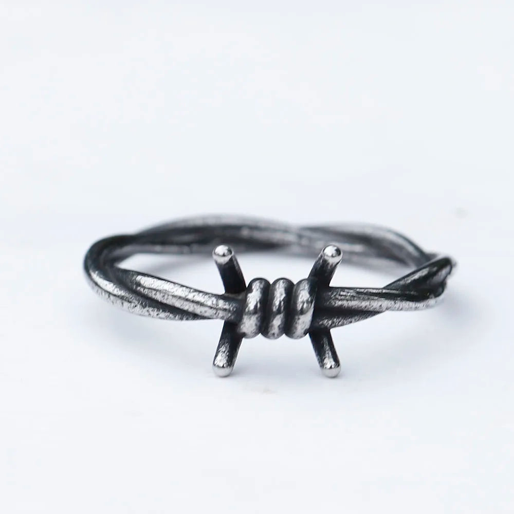 Punk Barbed Wire Abstract Ring — dettaglio della stampa