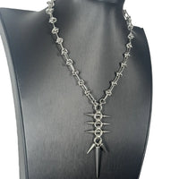 Punk Y2K Grunge Rock Spike Pendant Chain Necklace — dettaglio della stampa