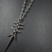 Punk Y2K Grunge Rock Spike Pendant Chain Necklace — in alternativa