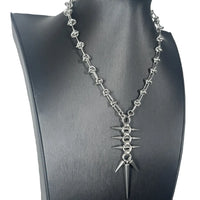 Punk Y2K Grunge Rock Spike Pendant Chain Necklace — vista frontale