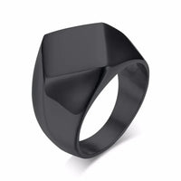 Quadrangle Flat Top Signet Ring — dettaglio