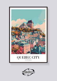 Quebec Chateau Vintage Poster — vista posteriore