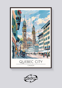 Quebec City Street Poster — vista posteriore