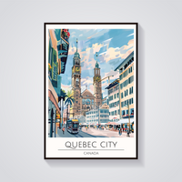 Quebec City Street Poster — vista frontale