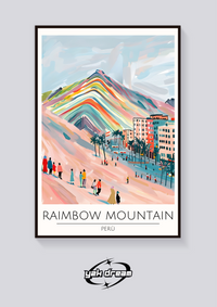 Rainbow Mountain Peru Poster — vista posteriore