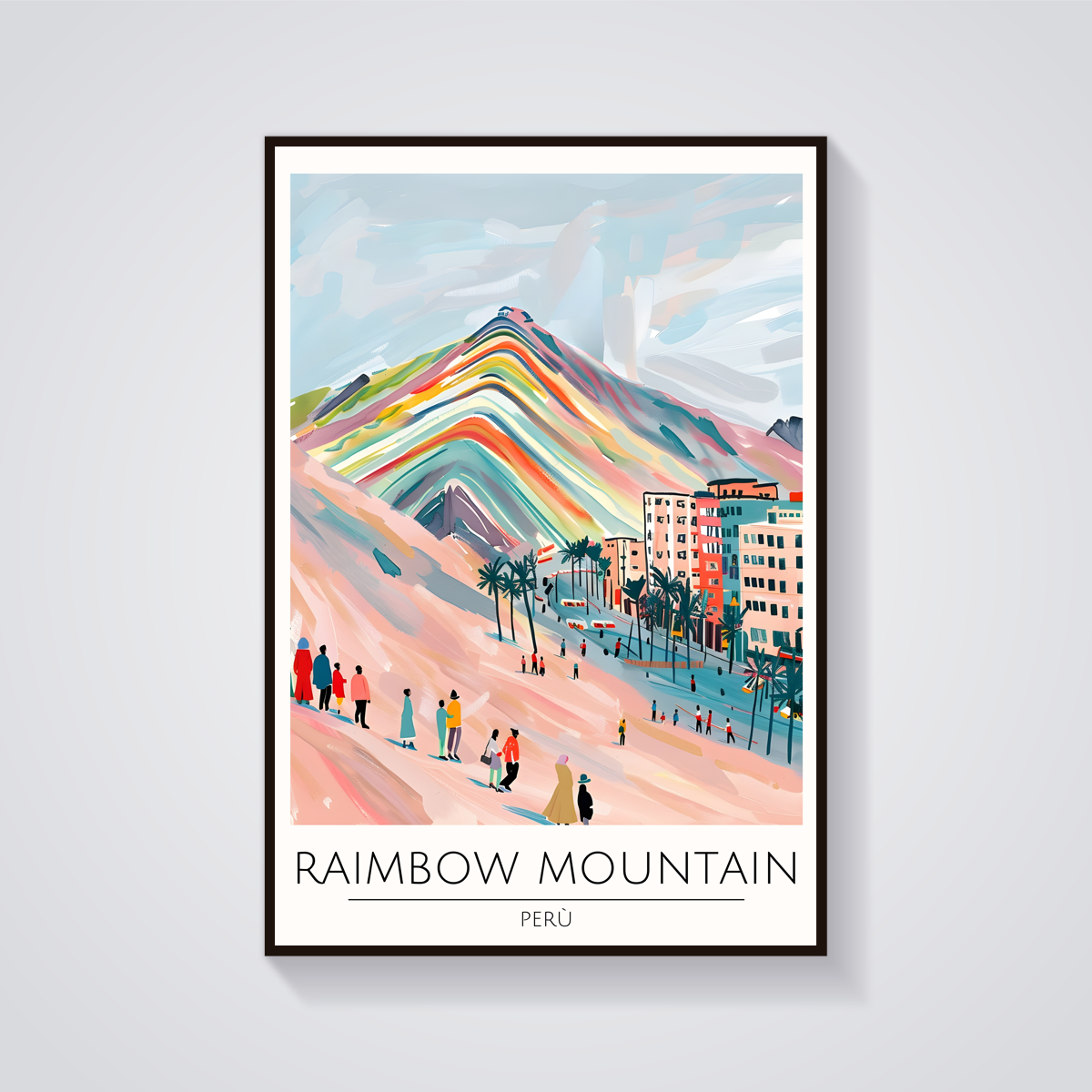 Rainbow Mountain Peru Poster — vista frontale