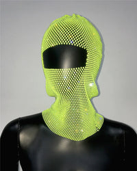 Rave Y2K Sparkly Rhinestone Diamond Balaclava Hat — dettaglio della stampa