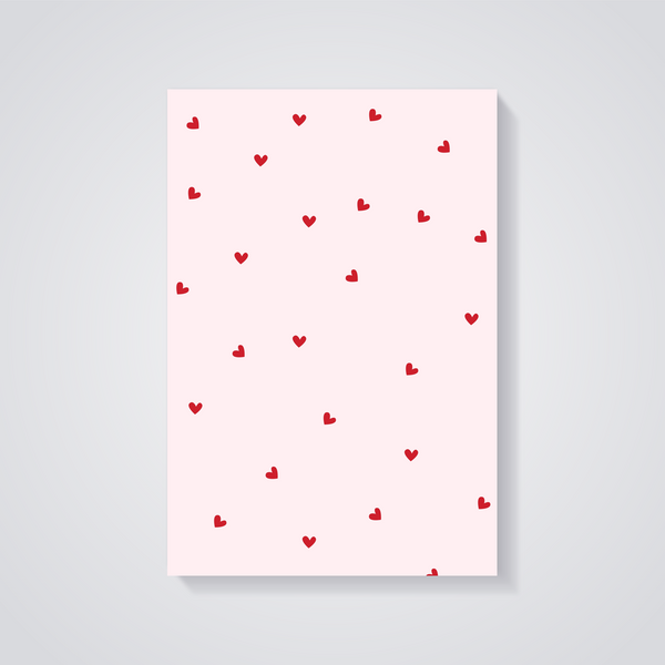 Red Hearts Pattern Poster