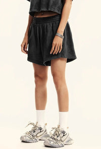 Rerto Womens Y2K Cotton Gym Shorts — dettaglio del tessuto