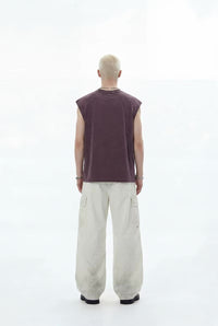 Retro Embroidery Y2K Tank Top — vista laterale