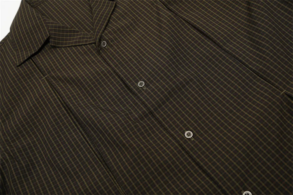 Retro Short Sleeve Plaid Work Shirt — in alternativa