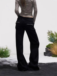 Retro Y2K High Waist Micro Flare Jeans — vista posteriore