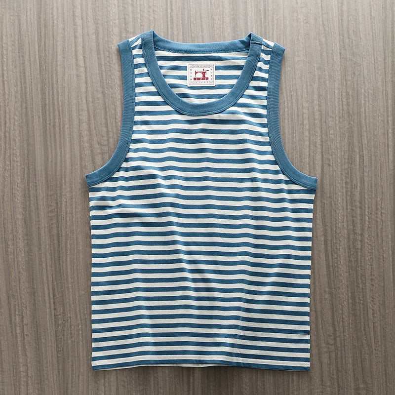 Retro Y2K Striped Tank Top — vista laterale