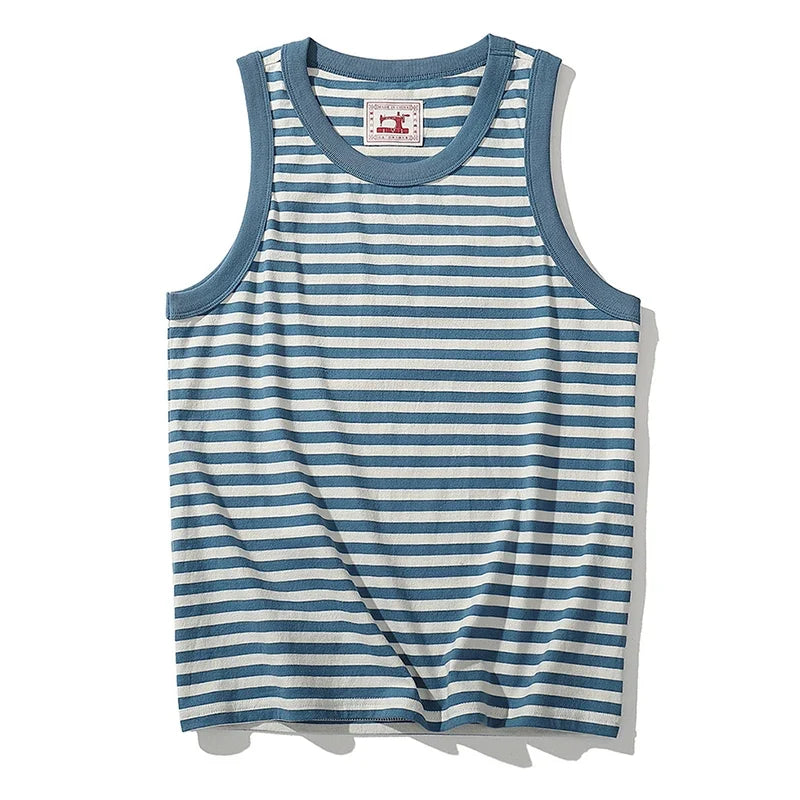 Retro Y2K Striped Tank Top — vista frontale