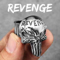 Revenge Punisher Skull Ring — vista posteriore