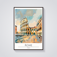 Rome Colosseum Art Deco Poster — vista frontale