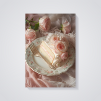 Rose Cake Slice Poster — vista posteriore