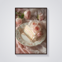 Rose Cake Slice Poster — vista frontale