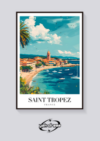 Saint Tropez Vintage Poster — vista posteriore