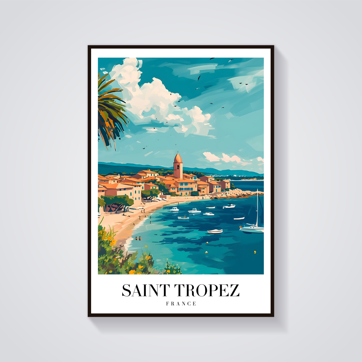 Saint Tropez Vintage Poster — vista frontale