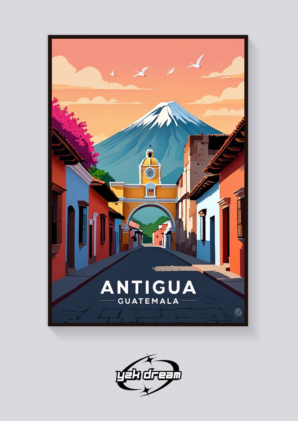 Santa Catalina Arch Antigua Poster — vista posteriore