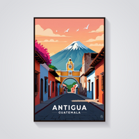 Santa Catalina Arch Antigua Poster — vista frontale