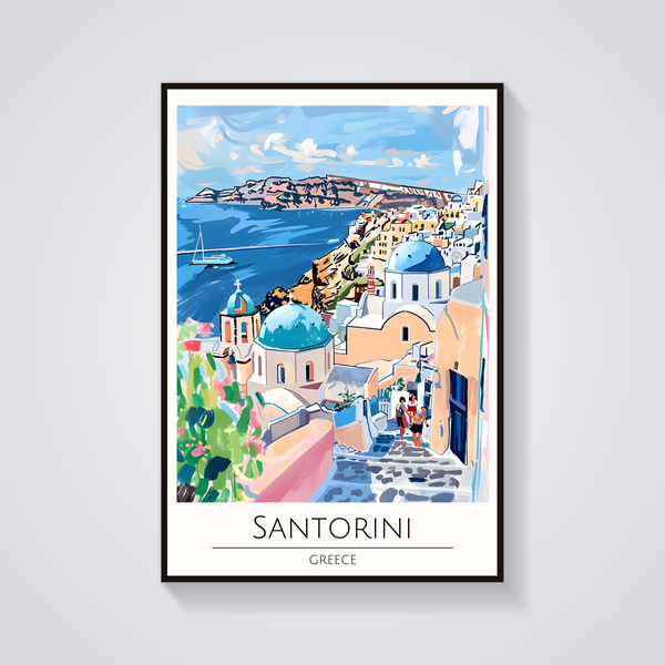 Santorini Domes Poster — vista frontale