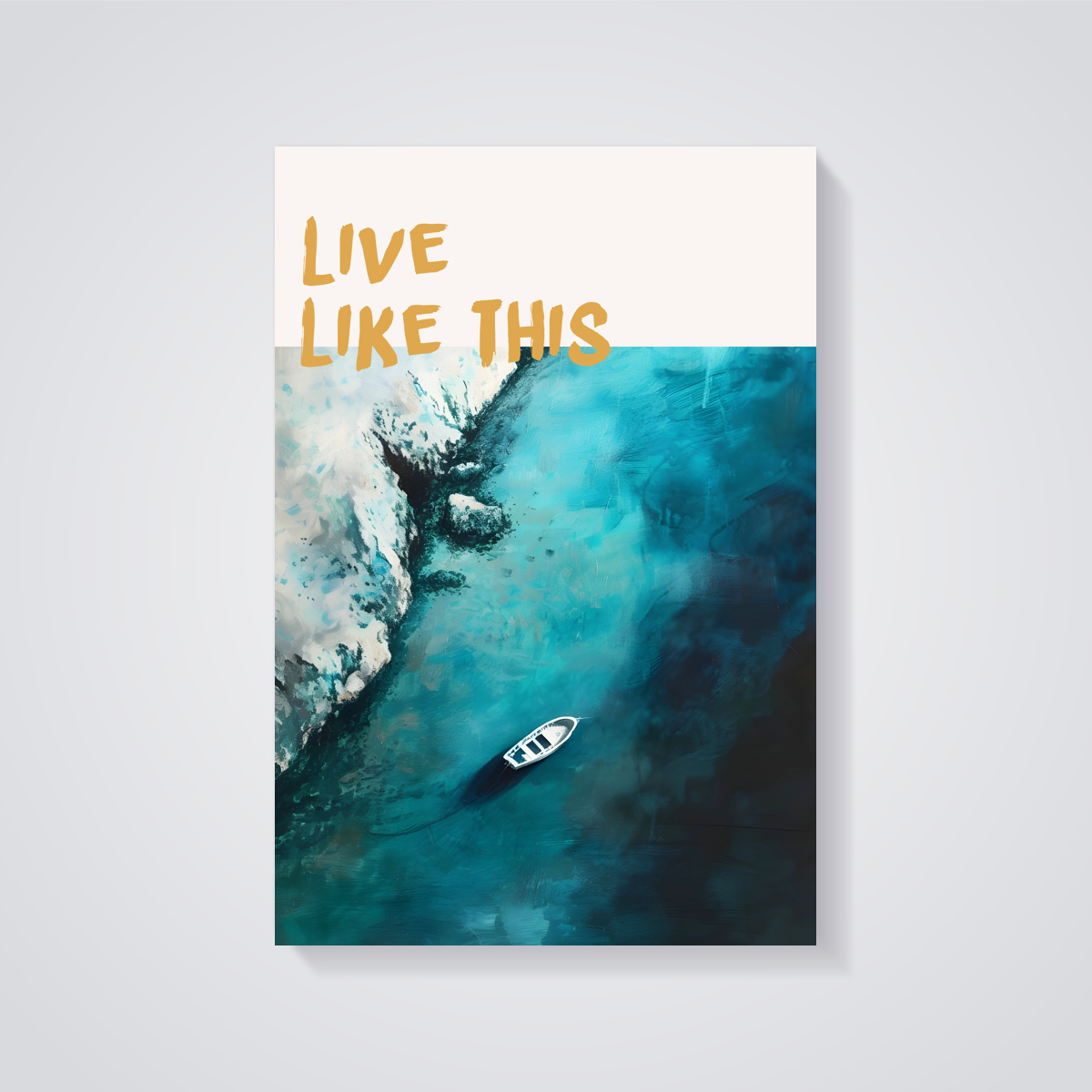 Seaside Boat Poster — vista posteriore