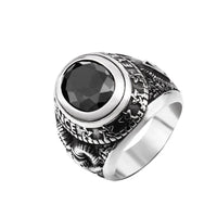 Serpent Snake Gem Ring — vista completa