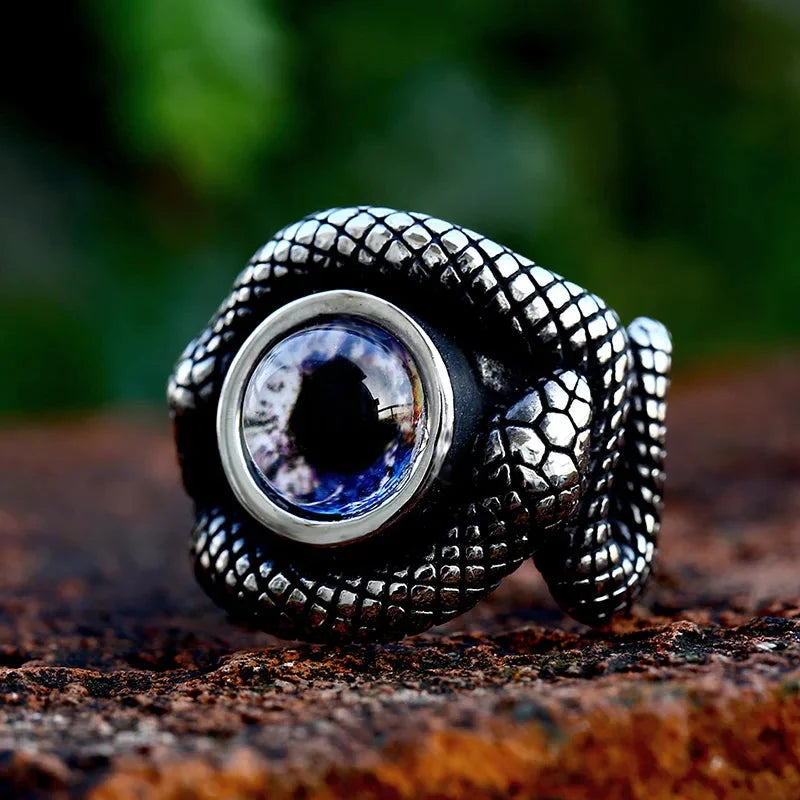 Serpent Snake Gem Ring — dettaglio