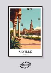 Seville Plaza Vintage Poster — vista posteriore