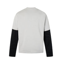 "Silent Knight" Graphic Y2K Mock Layered Long Sleeve Top — vista posteriore