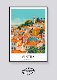 Sintra Portugal Vintage Poster — vista posteriore